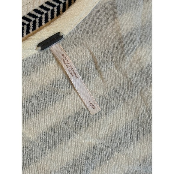 Free People Ivory Lace Tiered Bell Sleeve Mini Dress Boho Festival‎ Size L - Picture 4 of 8